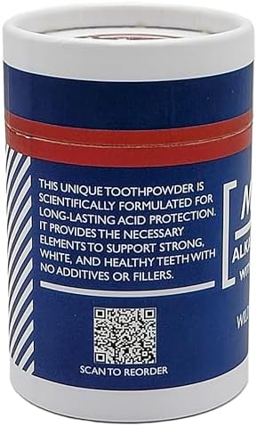 MagPlus+ Premium Toothpowder, Mint, 35 g, Magnesium and Hydroxyapatite, Acid Protection, Remineralize Enamel, Relieve Sensitivity, & Whiten Teeth, Antiplaque, Made in USA (35 g, Wild Mint)