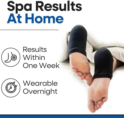 Moisturizing Socks for Men | Cracked Heel Treatment with Aloe Vera | Moisturizer Foot Callus Remover | Aloe Socks for Cracked Heels & Dry Cracked Feet | Lotion Infused Gel Heel Socks (XL - 3 Pairs)