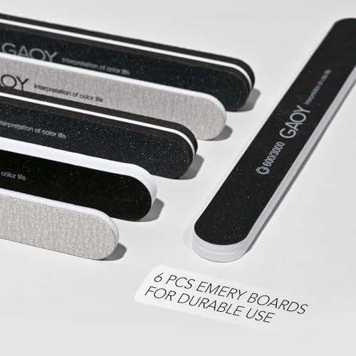 GAOY Cuticle Remover Kit, All-in-One Cuticle Trimmer and Nipper, Nail Oil and Softener, Professional Nail Care Kit with Manicure Tools Files and Buffers for Home & Salon Use