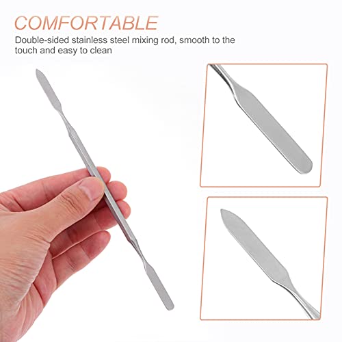 4Pcs Stainless Steel Depotting Spatula Makeup Spatula Tool Make Up Accessories for Makeup Cosmetics Mixing