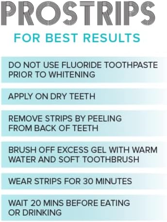Prostrips - 12 Shades Whiter Teeth - 28 Enamel Safe REMINERALIZING Gentle Strips – 97% no Sensitivity