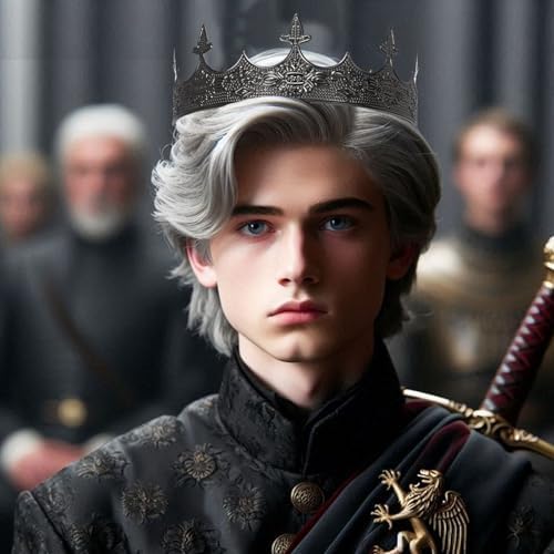 King Crown for Men Crowns Tiara for Birthday Party Costume