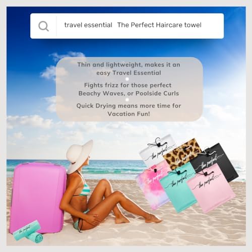 Microfiber Hair Towel Wrap for Women - Gift and Travel - Smooth like Silk - Curly, Wavy, Straight Hair Girls - Plopping Essential - Anti-Frizz, Fast Drying, Works Better than a T-Shirt