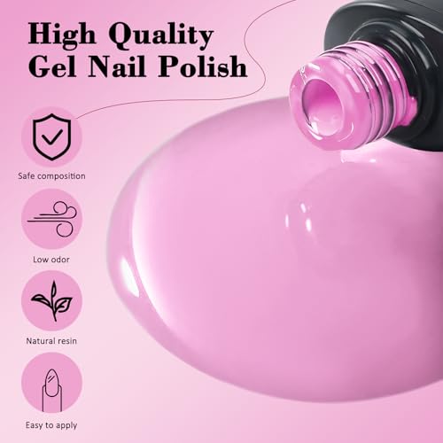 Gel Nail Polish Kit with UV Light, ARCWEISSO 66 Pcs Gel Nail Polish Set with Base and Matte&Glossy Top Coat Soak Off All Season Nail Set Manicure Tools Nail Art