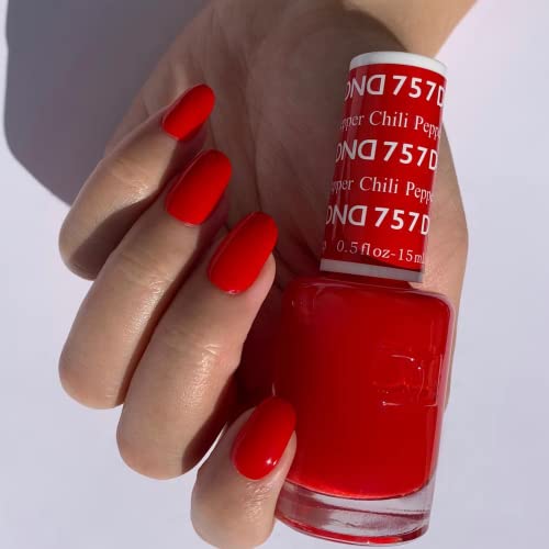 DND Gel Polish Set, Red Collection, UV/LED GelPolish and Air Dry Nail Lacquer, Matching Chip-Free Polish Duo, 0.5 Fl Oz Each