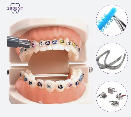 Dental Braces Kit Orthodontic Metal Braces Kit, Orthodontic Ligature Ties Kit