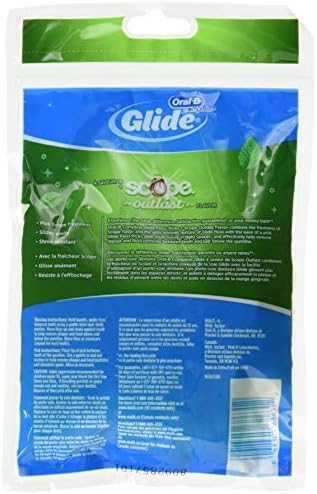 Glide Plusx 40mm Outlast Floss Picks Long Lasting Mint, 75 Count (Pack of 3)