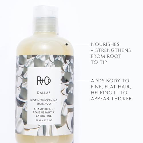 R+Co Dallas Thickening Shampoo | Biotin for Hair Growth, Thickening, + Strengthening | Vegan + Cruelty-Free |