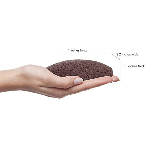 All Natural Korean Fiber French Red Clay Facial Sponge. Excellent for Dry or Mature Skin. Halal, Leaping Bunny Cruelty Free and the Vegan Society Certified