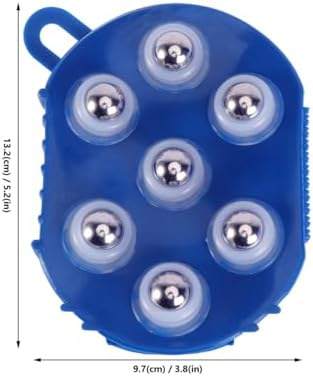 PartyKindom Body Massage Tools Roller, Gua Sha Fascia Muscle Release, 360° Rotatable Massage Roller, for Face, Neck, Back, Abdomen, Legs & Full Body, Medium, Blue