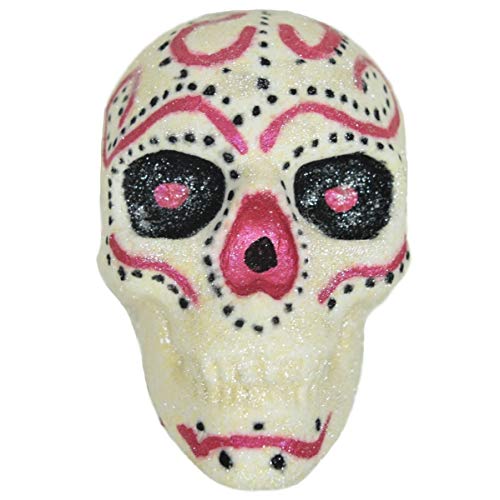 Pink Sugar Skull Bath Bombs with Epsom Salts - Moisturizing Handmade Bath Fizzy, Aromatherapy Bath Fizzies For Luxurious Bath Soak