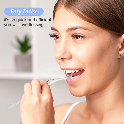 Dental Floss Picks, Clean Dental Flossers Kit with 3 Handles and 360 Extra Strength Refills