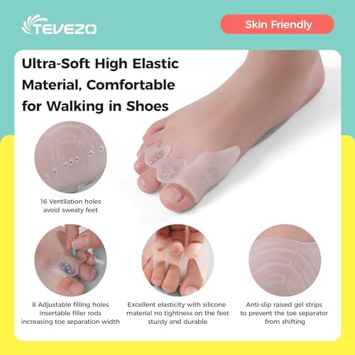 Toe Spacers & Bunion Corrector for Kids | Toe Separators,Corn Callus Removers|Hammer Toe Straightener|Bunion Relief|Overlapping Toes Separators|Corn Pads for Toes|1 Pair (Small-Kids)