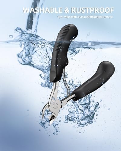 Nail Clippers for Thick & Ingrown Toenails - Sharp Curved Blade & Non-Slip Handle -Toenail Clippers for Men, Women, and Seniors - Professional Heavy-Duty Pedicure Tool Gift