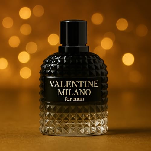 Perfume for Men Valentine Milano Eau de Toilette, 3.4 Fl Oz / 100ML, Masculine Cologne Natural Spray, Long Lasting Fragrance, Bold Fresh Scent for Daily & Night Use