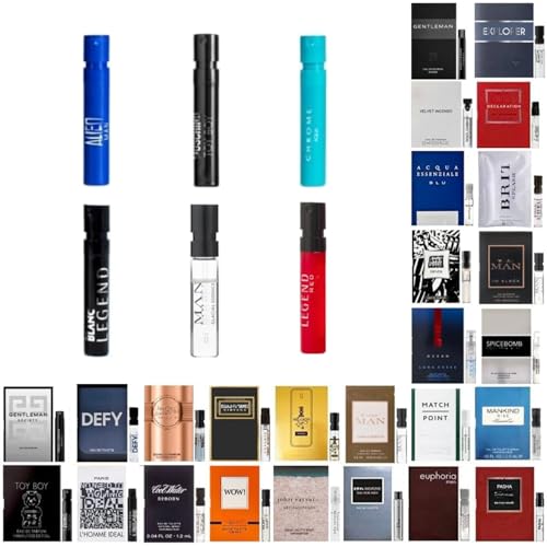 Mens Cologne Sampler Sets - Lot of 6 Designer Cologne Samples for Men.