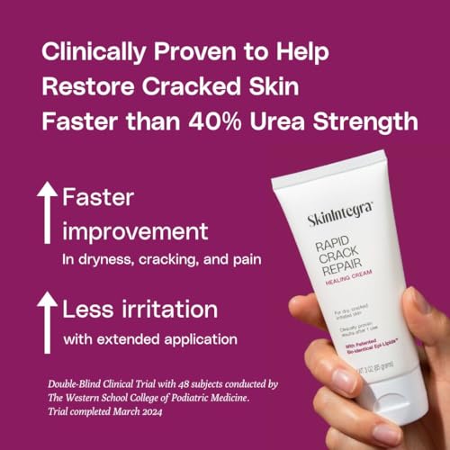 Rapid Crack Repair Cream, 25% Urea with Lactic Acid, Heals Cracked Heels and Diabetic Feet, Post-Surgery Scar Care, Fragrance-Free Barrier Cream, 3 oz