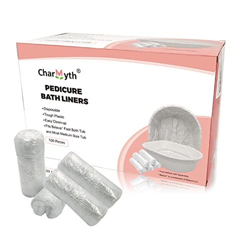 Pedi Guard Bath Liners 100 Count Disposable Pedicure Liners, Spa Footsie Clear Pedi Guard Bath Liners for Foot Bath Spa Massage Thick Elastic