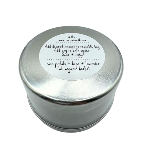 Relaxation Herbal Bath Soak - Tub Tea - Rose Lavender Hops