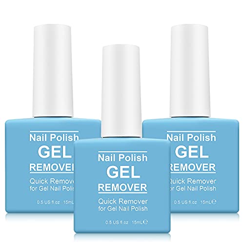 Gel Polish Remover for Nails (3Pack), Nail Polish Remover Tools Quick & Easy Remove Gel Polishs in 3-5 Minutes at Home, Don't Hurt Nails