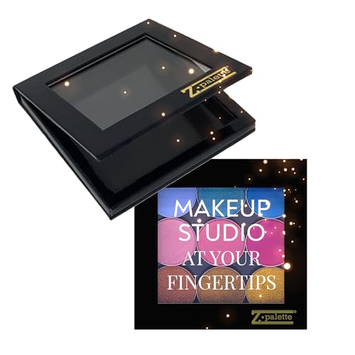 Small Z Palette Magnetic Makeup Palette, Empty Magnetic Palette, Universal Magnet makeup palette for Eyeshadows, Powders, Customizable Beauty Organizer with Clear Window