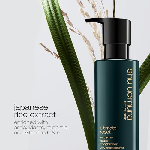 shu uemura art of hair Ultimate Reset Extreme Repair Conditioner - Strengthens to Reduce Breakage and Split Ends, Deeply Conditions and Nourishes, With Japanese Rice Extract