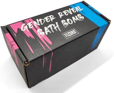 Gender Reveal Bath Bomb. Large 5oz Bath Bombs. for Gender Reveal Parties, Baby Showers, etc. 2 Pack (Pink)