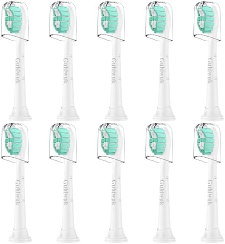 Designed for Philips Sonicare Replacement Heads, Replacement Brush Heads Compatible with Phillips Sonicare Click-on Sonic Electric Toothbrush, 10 Pack