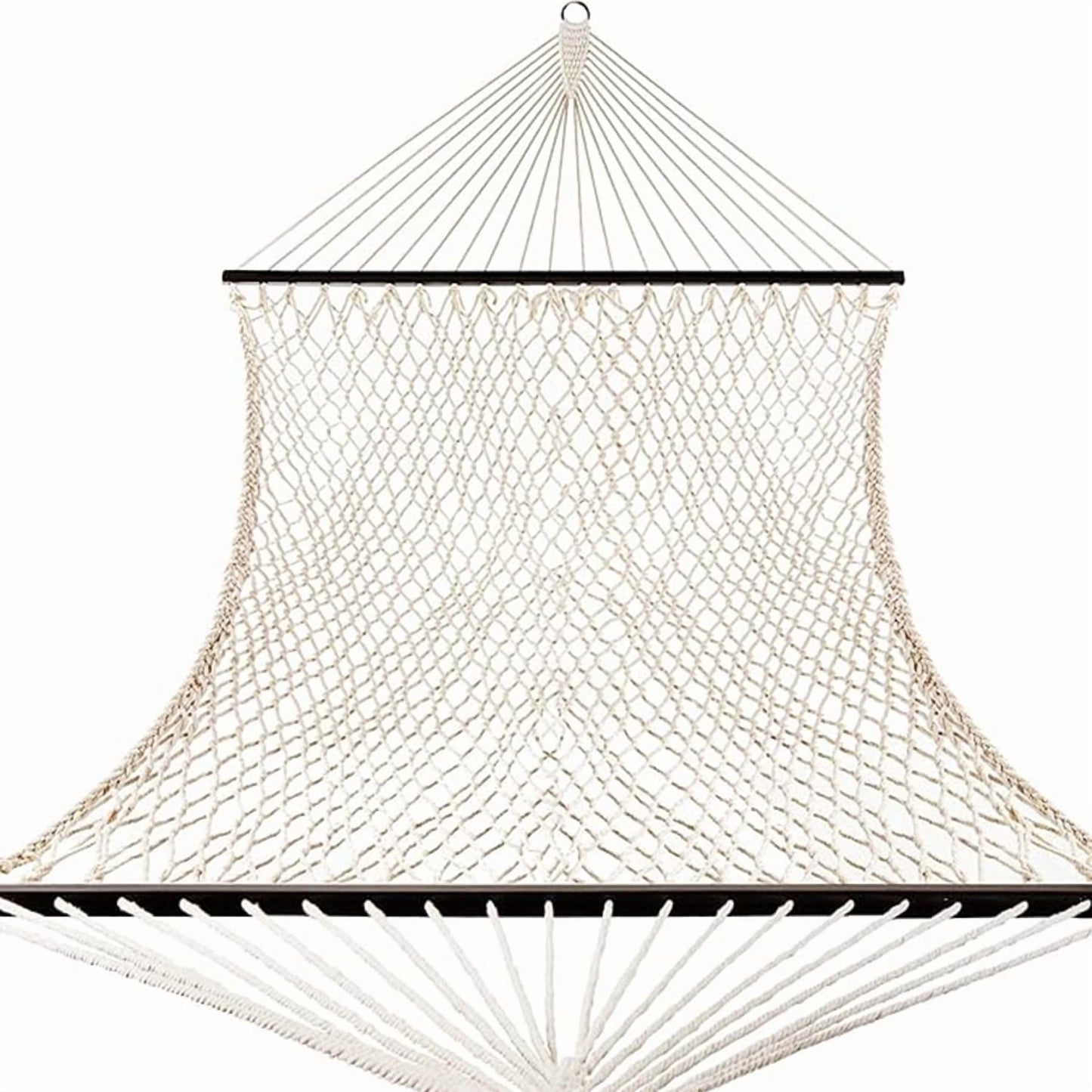 Heavy Duty Beach Hammock with Crossbars and Removable Pillow - 450 lb Capacity, Quilted Fabric Outdoor Hammock for Patio, Backyard, Poolside - Includes Chains for Easy Hanging