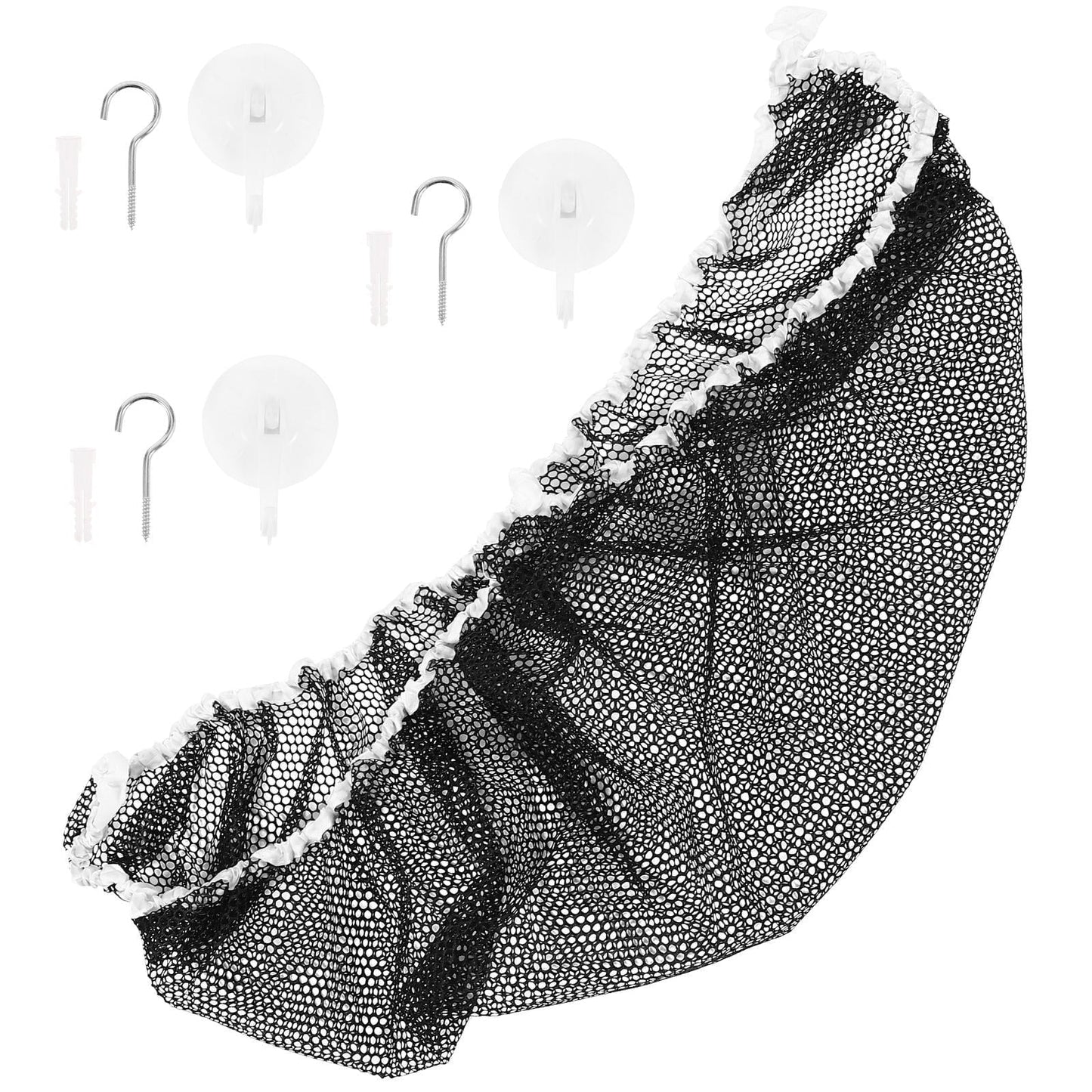 Baluue Bedside Hammock for Storage Toy Organizer Hammock Net Black 1Pack