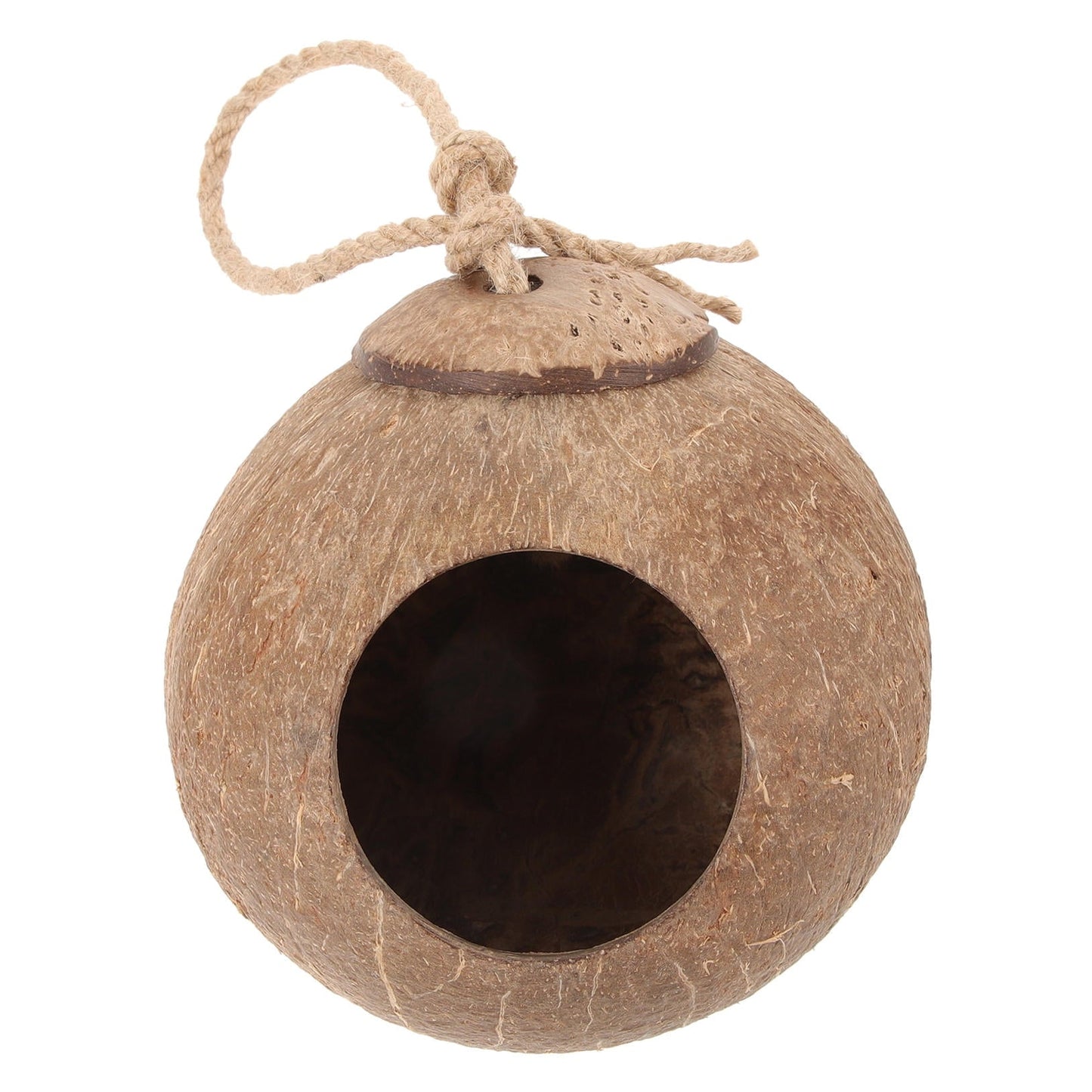UNOMOR hanging nest for small bird Parrot Swing Bed Coconut Shell Exercise Tool Outdoor Use 1Pcs