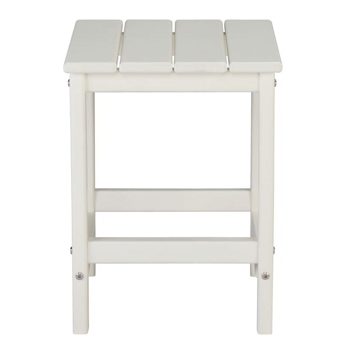 36*36*47cm Single Layer Square HDPE Side Table, Durable, Versatile for Home & Office, White