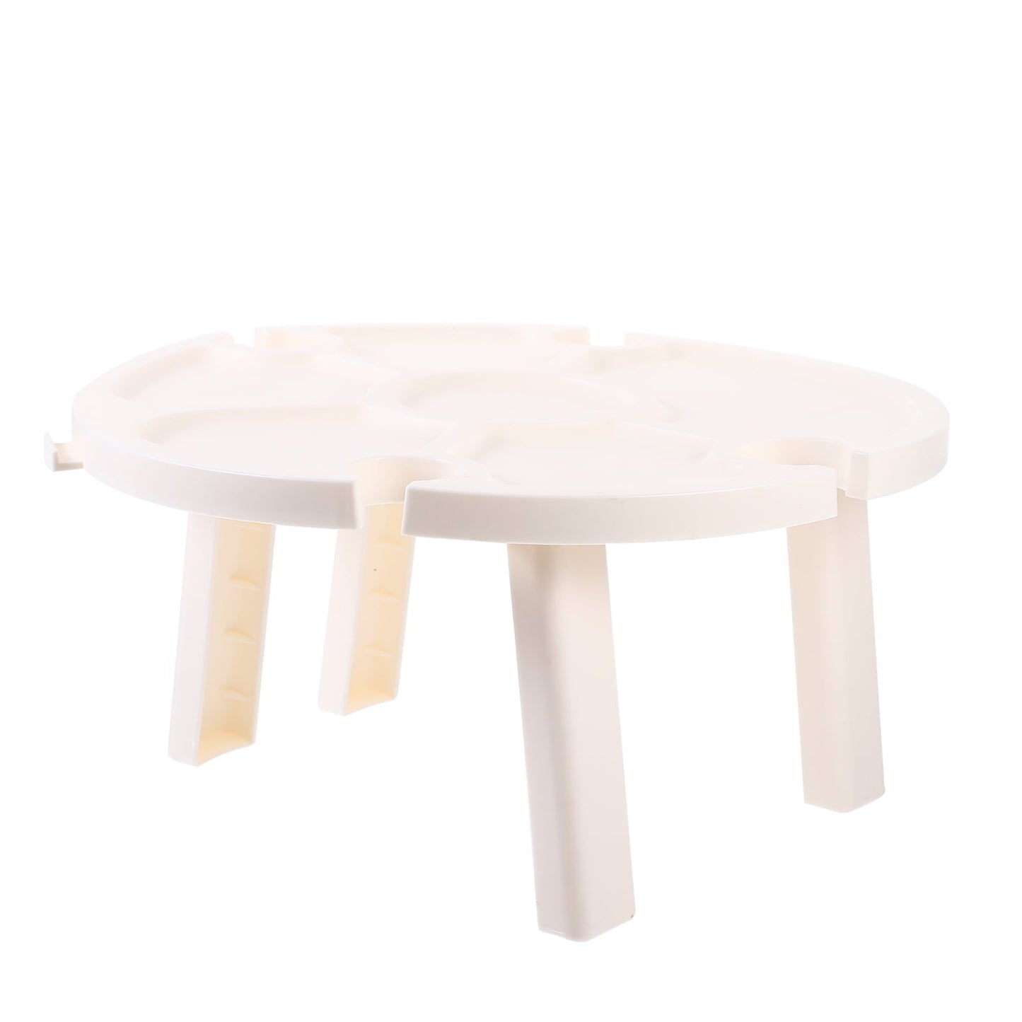 Raindrops 1Set Compact Folding Table for Outdoor Use with Rectangular Shape White Plastic 11.8X11.8X11.8in