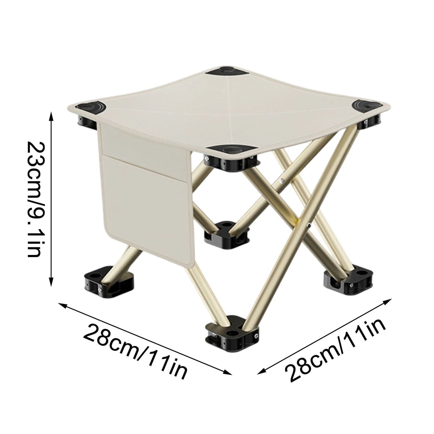 Rwvbm Portable Folding Camping Stool - 1 Second Setup 360lb Capacity Lightweight Aluminum Frame 13x13x13in Seat Includes Carry Bag for Outdoor,Fishing,Hiking,BBQs