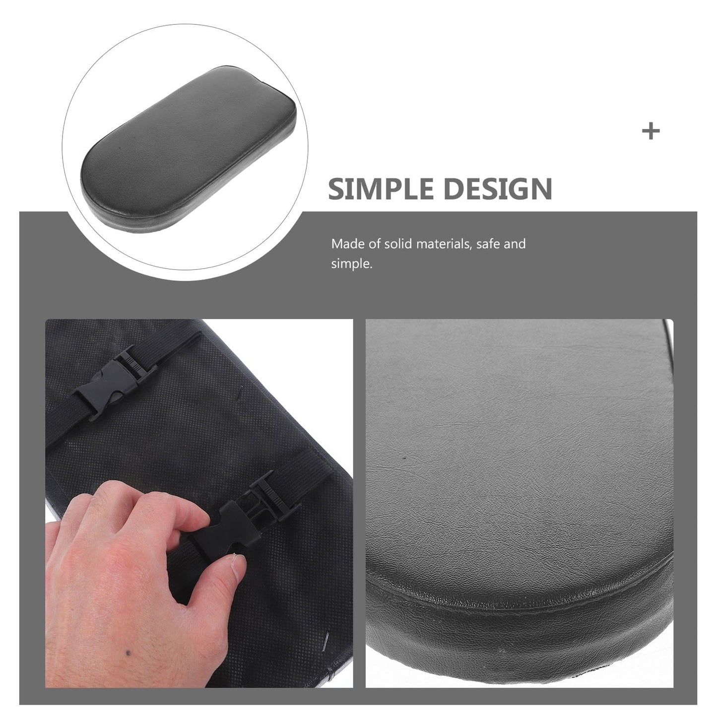 RENACLIPY Barstool Seat Cushions Bike Backseat Cushion Black Stable Installation 1Pcs