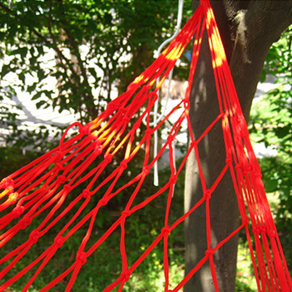 Worgeous 1Pack Hammock for Sleeping Outdoors in Red Breathable Mesh