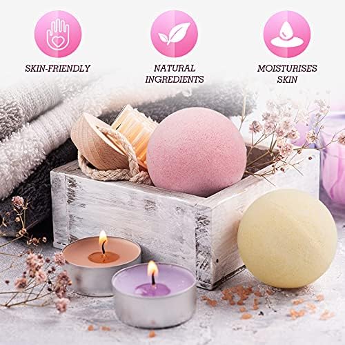 Organic Bath Bombs Women,Nature Bath Bombs for Women Relaxing,Lush Bath Bomb Gift Set