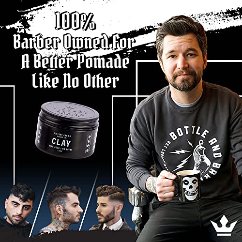 Matte Pomade High Hold & No Shine Hair Styling Wax for Natural & Sophisticated Looks, 3.4 Oz