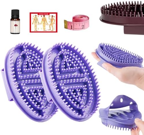 Upgrade Meridian Brush Massage Body, 2025 New Full Body Relaxation Handheld Massage Comb Meridian Brush, Portable Beauty Salon Professional Custom Meridian Comb (Purple)