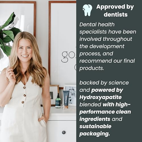 Nudge 10% Nano Hydroxyapatite Toothpaste, Remin+™ Formula with Vitamin E, Fluoride-Free, SLS-Free, Helps Remineralize Enamel, Supports Dry Mouth Relief and Sensitive Teeth, Mint, 4 oz (Pack of 2)