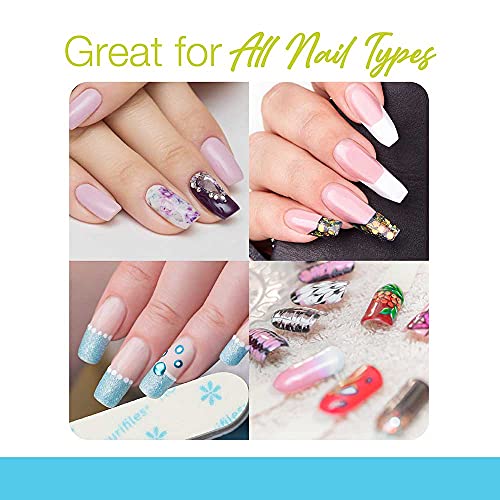 Flowery Purifiles Standard Pink Core Disinfectable Nail Files, 80/100 Grit, 20 per Pack