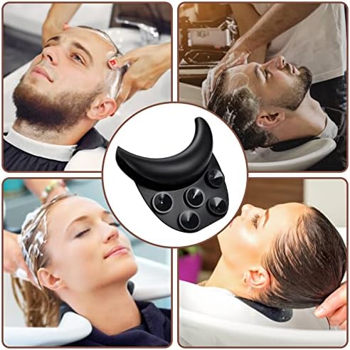 Noverlife Salon Neck Rest Cushion with Suction Cup, Non-Slip Soft Silicon Shampoo Bowl Neck Rest, Portable Hair Salon Shampoo Sink Gel Neck Pad, Hair Washing Sink Neck Support for Home Salon Basin
