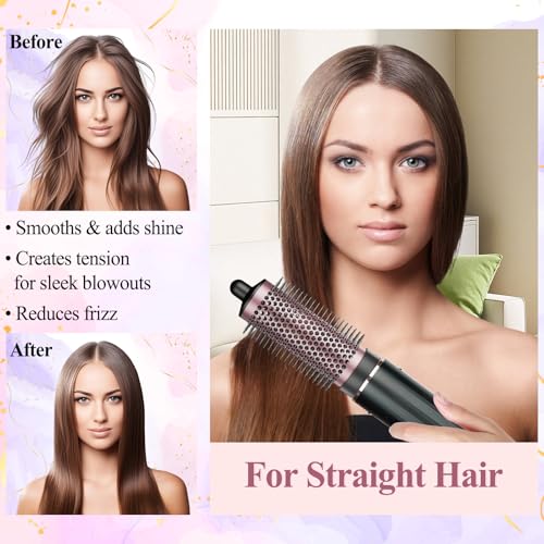 Round Volumizing Brush for Shark FlexStyle Attachment, Normal Round Brush Compatible with FlexStyle HD400 Series, Fine Limp Flat Hair Volumizer Attachment Tool for Daily Styling