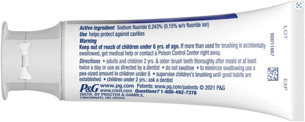 Crest 3D White Charcoal Teeth Whitening Toothpaste, Enamel Safe - 2.7 oz (76g) - Pack of 2