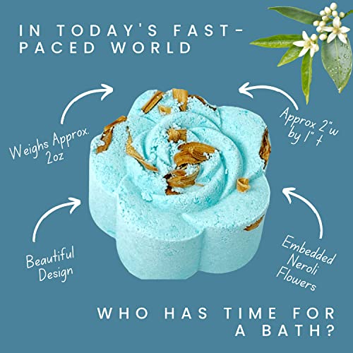 SLEEP WELL EXTRA STRENGTH Shower Bombs w/Lavender, Neroli – Sleep Support Essential Oil Blend Aromatherapy Shower Steamers | Relaxing Mother’s Day Gift Idea (No Bomb Bag Added)