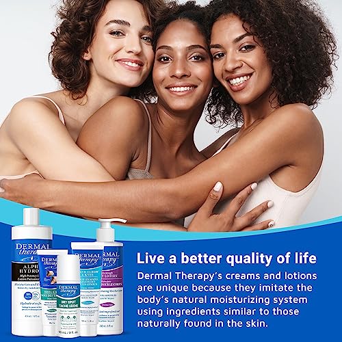 Dermal Therapy Hand Elbow & Knee Cream with 15% Urea & 6% AHA - Deeply Hydrates & Exfoliates Dry, Cracked Skin on Hands, Elbows & Knees - Fragrance-Free, Non-Greasy - 3.5 fl oz / 100 ml
