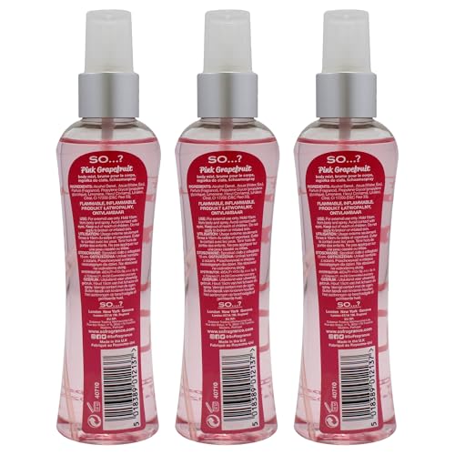 So...? Pink Grapefruit Body Mist for Women - 3.5 oz Body Mist - Pack of 3