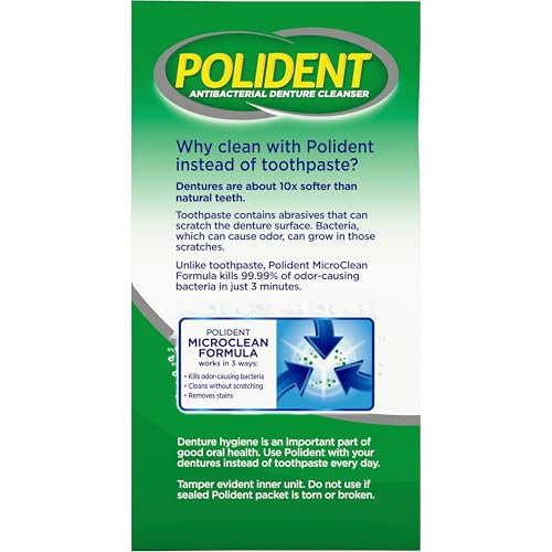 Polident Overnight Whitening Denture Cleanser Tablets - 84 Count (Pack of 3)