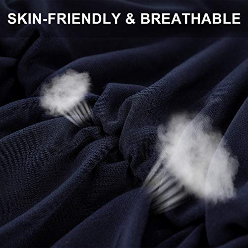 Geyoga 3 Pieces Bouffant Caps with Buttons Unisex Stretchy Headband Turban with Buttons for Women