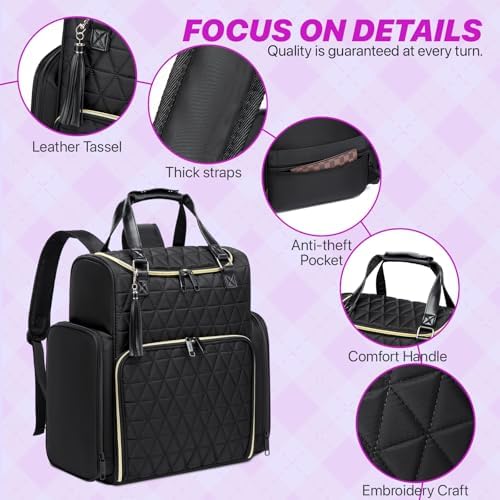 Nail Polish Organizer, Nail Polish Organizer Holds 80 Bottles (15ml-0.5 fl.oz) and Nail Lamp, Nail Polish Case with 2 nail polish Bag, Portable Travel Backpack for Nail Tech Supplies Manicure Tools